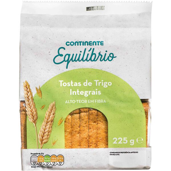 Tostas de Trigo Integrais Continente Equilíbrio