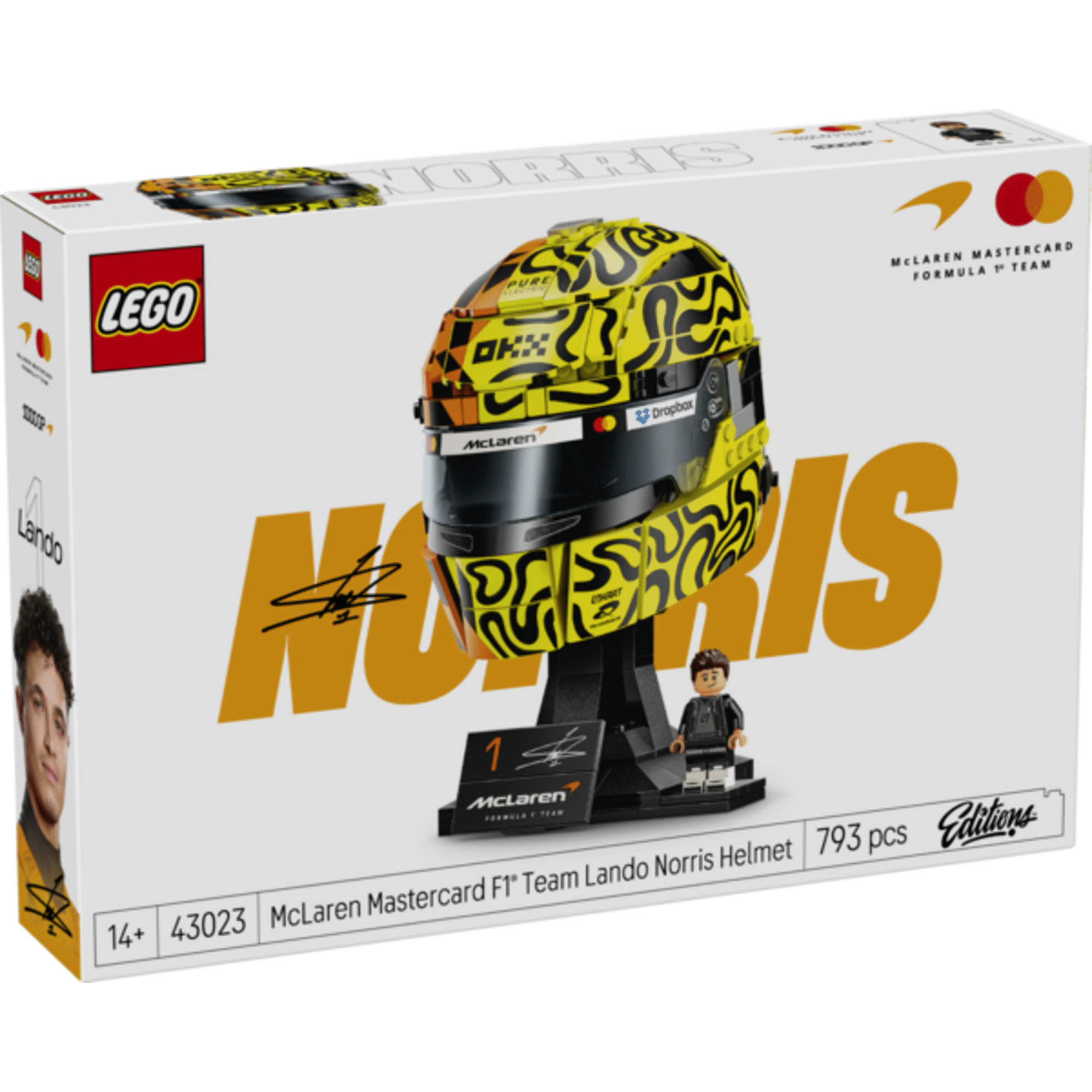 LEGO - Capacete McLaren Mastercard F&oacute;rmula 1 Team de Lando Norris - 43023