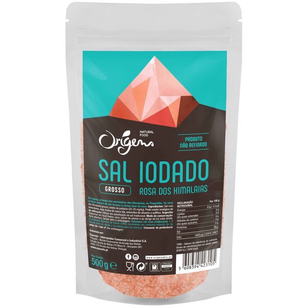 Sal Rosa dos Himalaias Iodado Grosso Origens Bio