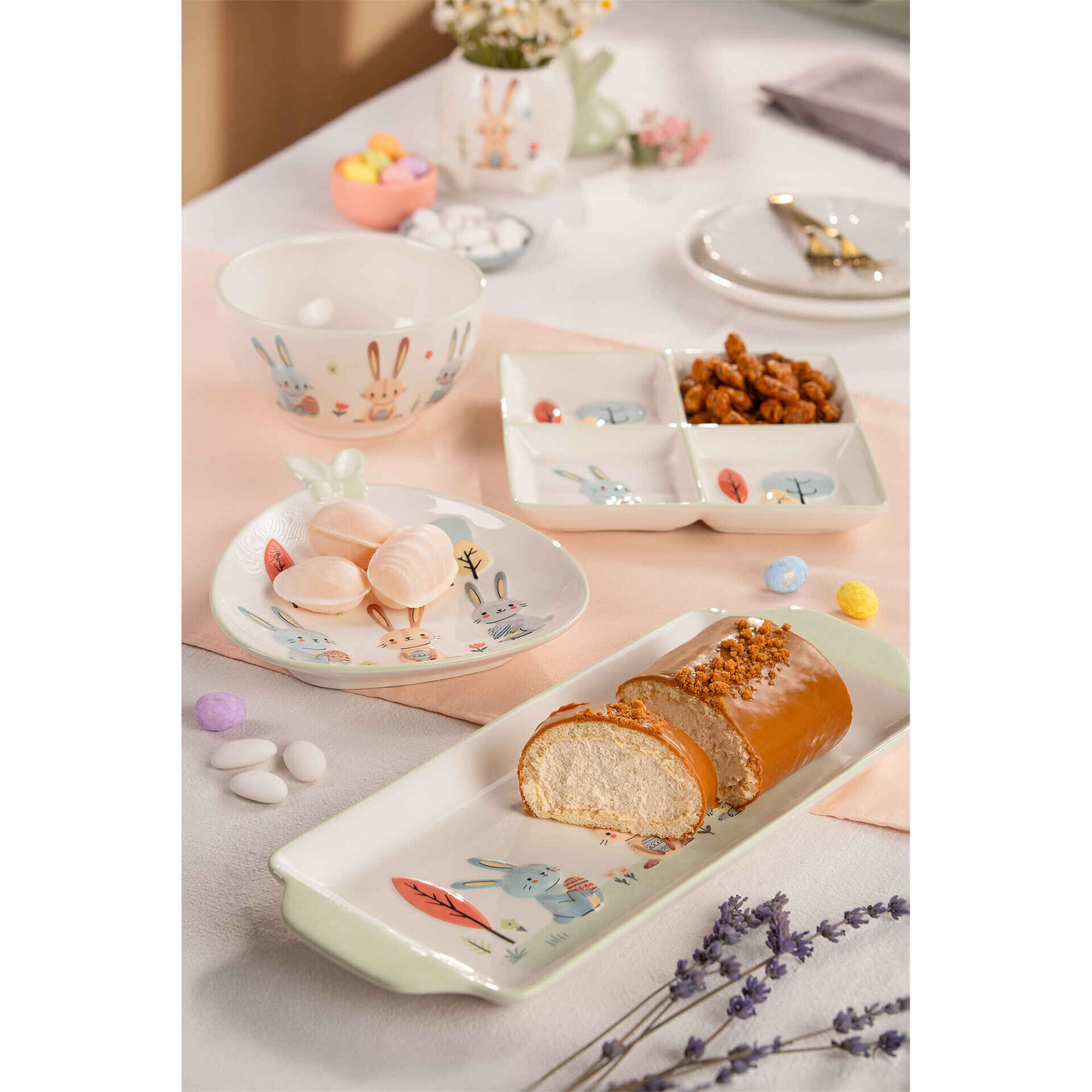 Prato Aperitivo 20x20cm Coelho Kasa