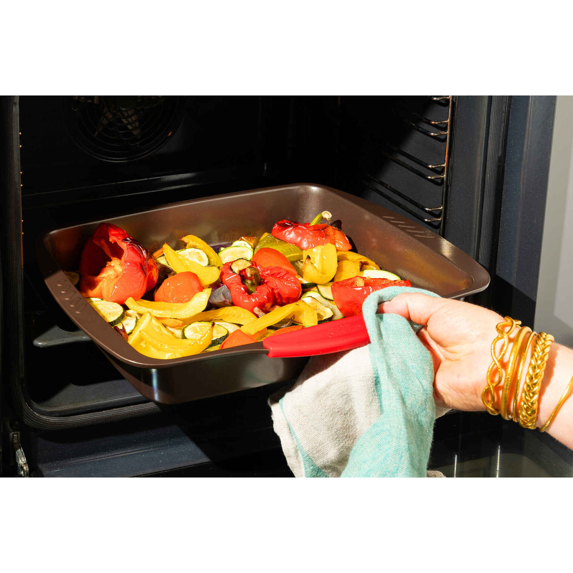 Tabuleiro Forno Retangular Metal Castanho Asimetria Pyrex