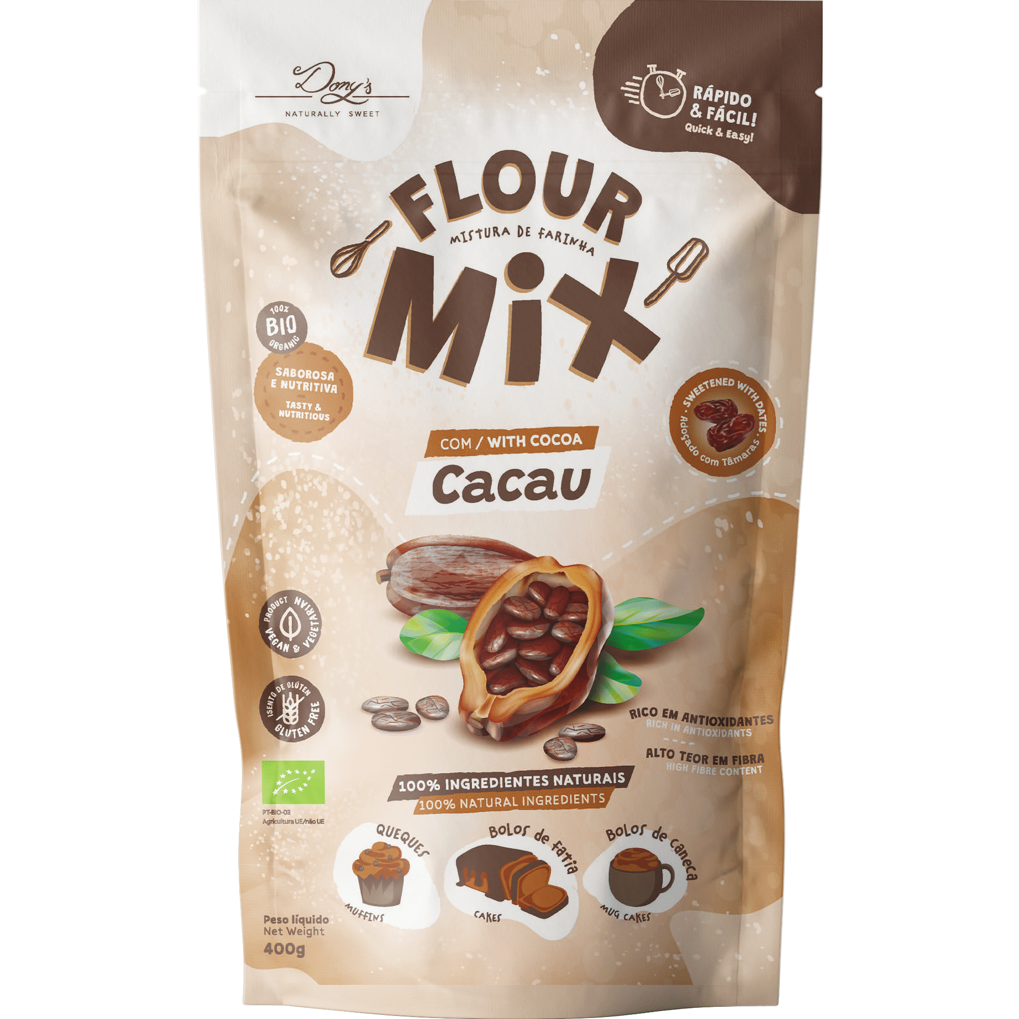 Mistura de Farinha com Cacau sem Glúten