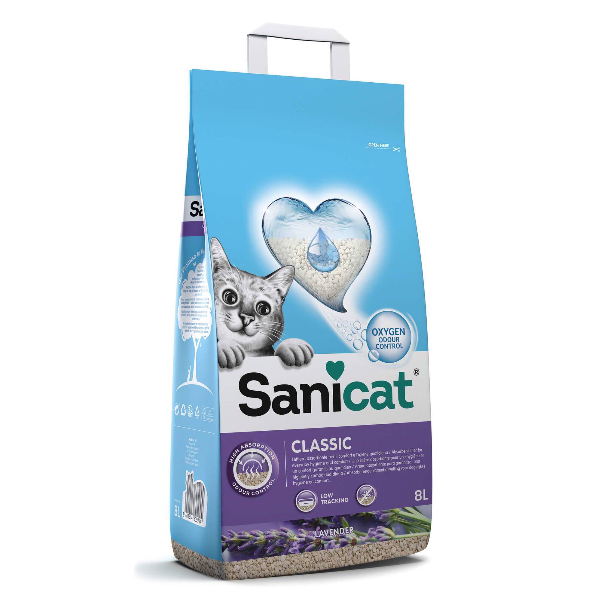 Areia para Gato Classic Lavanda