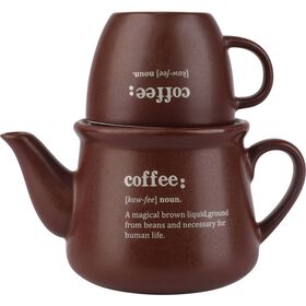 Conjunto Caneca 600ml e Bule Castanho Conjunto Caneca 600ml e Bule Castanho