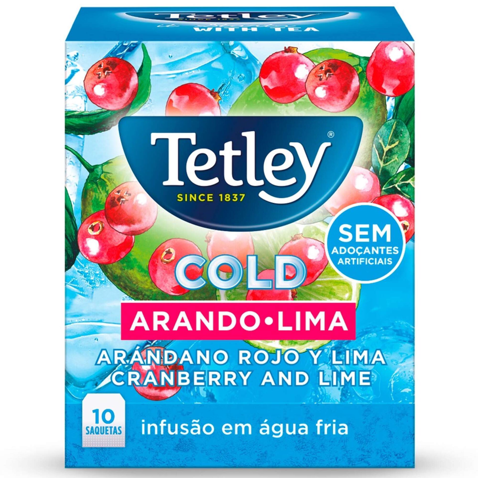 Chá Arando e Lima Cold Saquetas