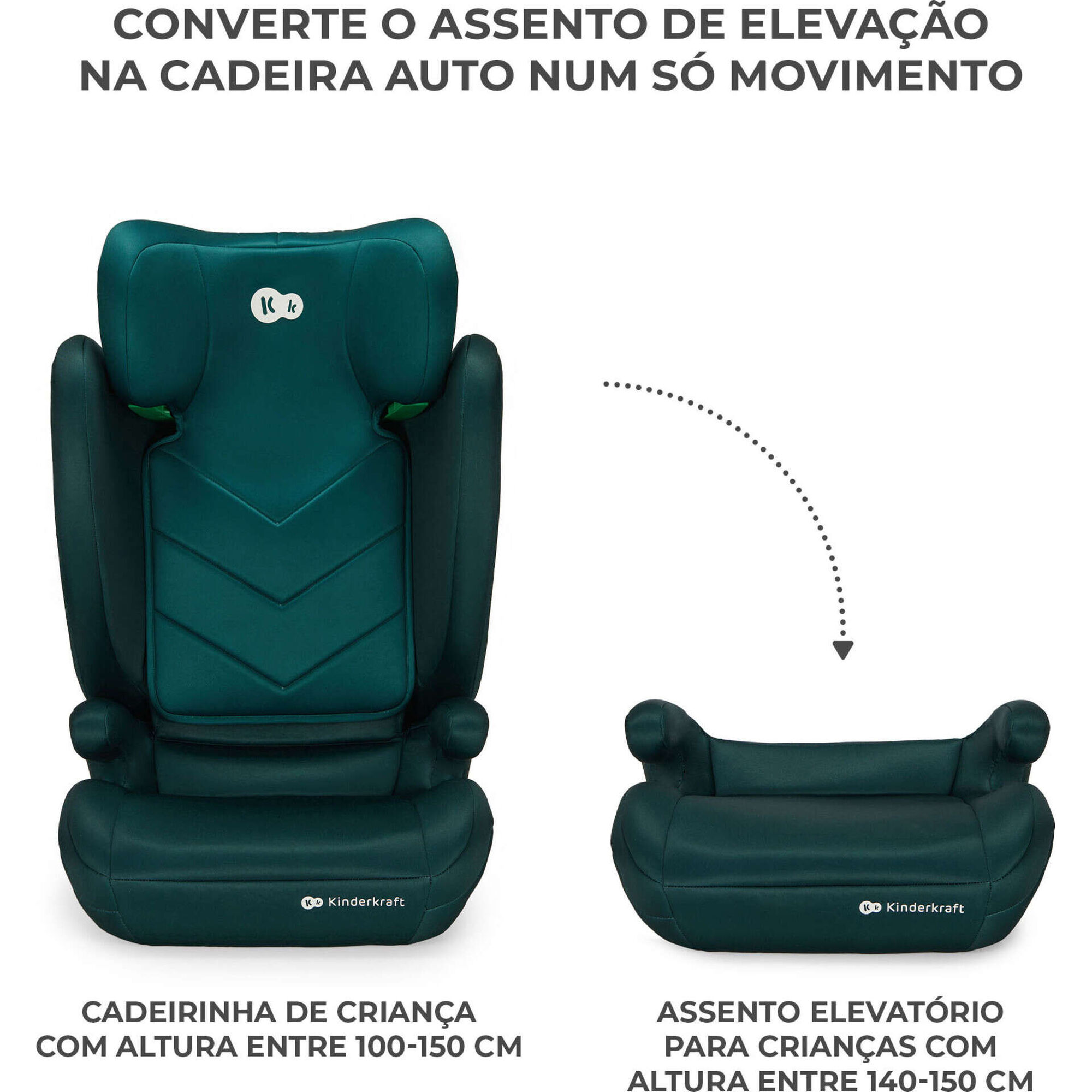 Cadeira Auto I-Size 100-150cm I-Spark Verde Kinderkraft