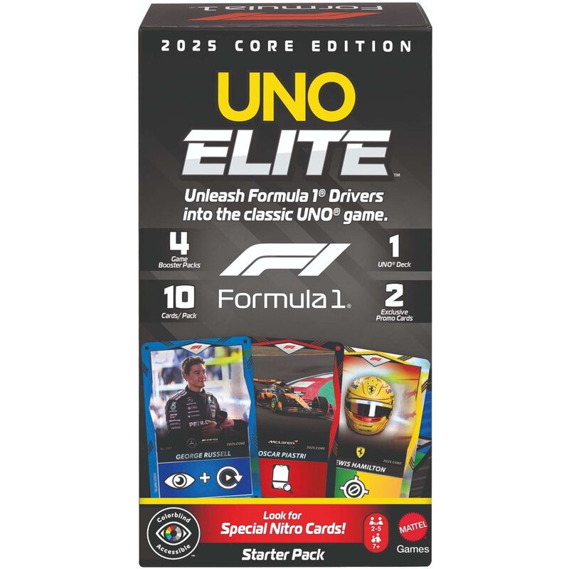 UNO - Jogo de Cartas UNO Elite F1 Edição Pack Iniciante