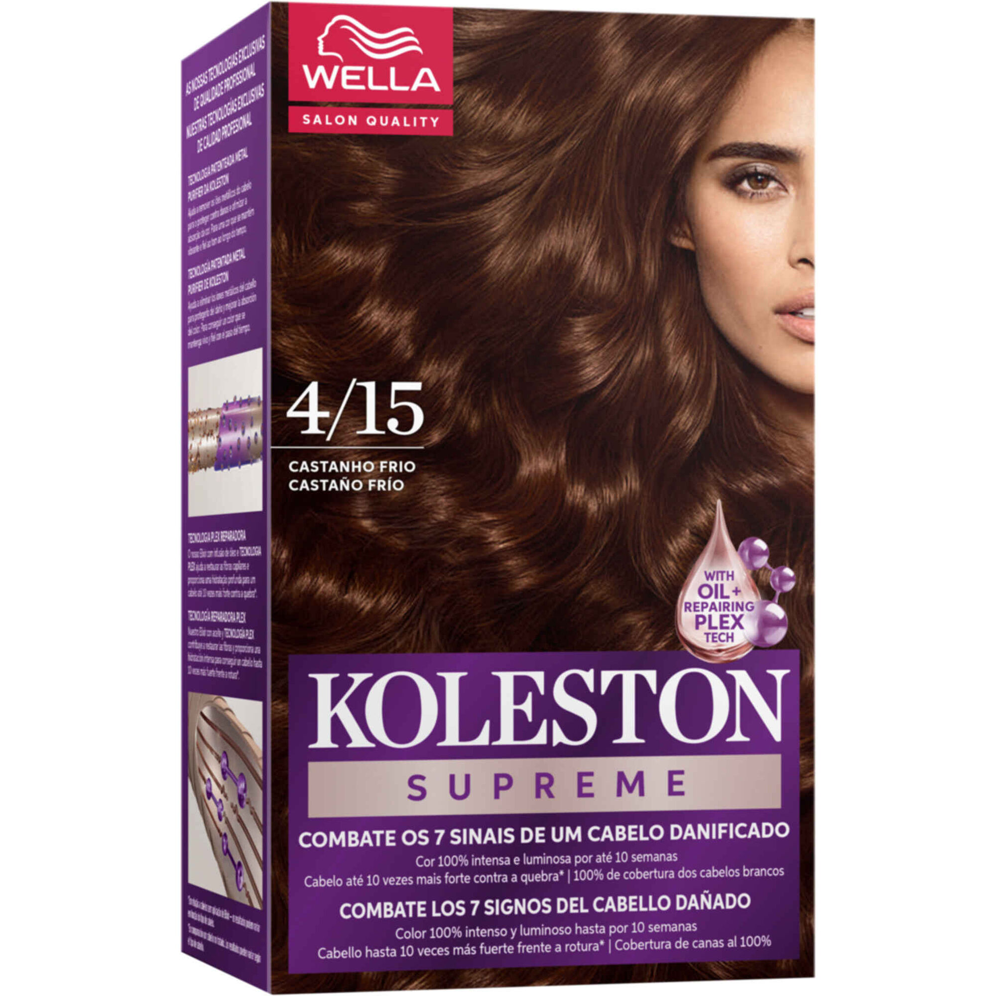 Colora&ccedil;&atilde;o Permanente Castanho Frio 4/15 Koleston