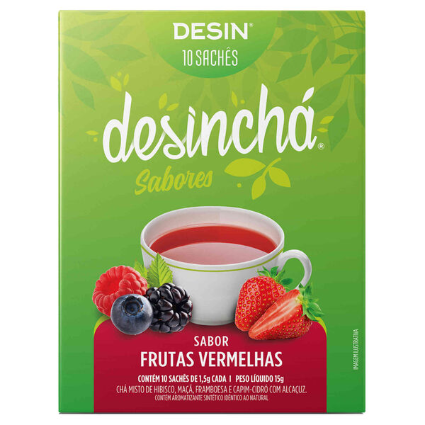 Chá Frutos Vermelhos Saquetas Desinchá