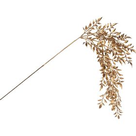 Haste Folhas Pequenas 80cm Dourada
