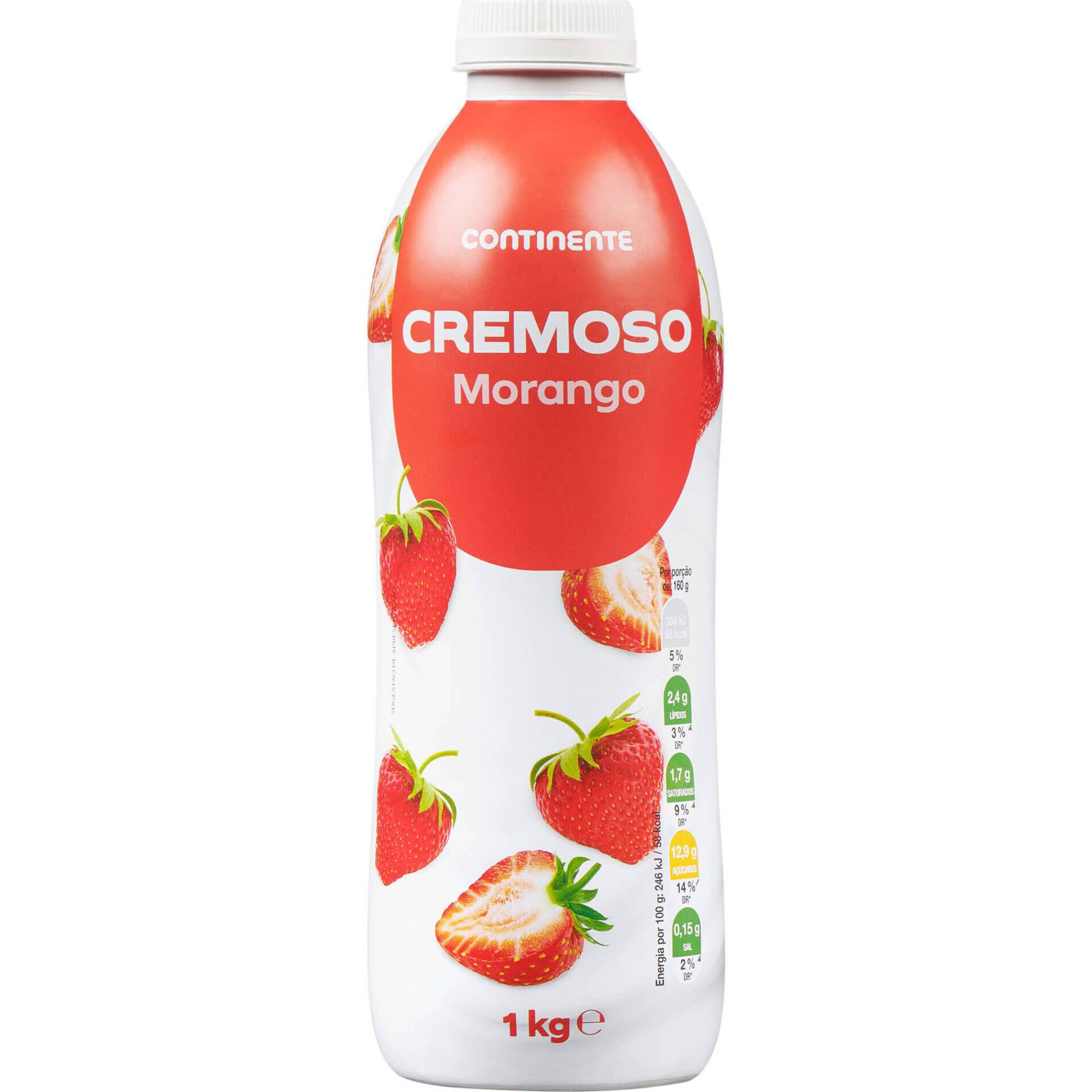 Iogurte L&iacute;quido Cremoso Morango Continente