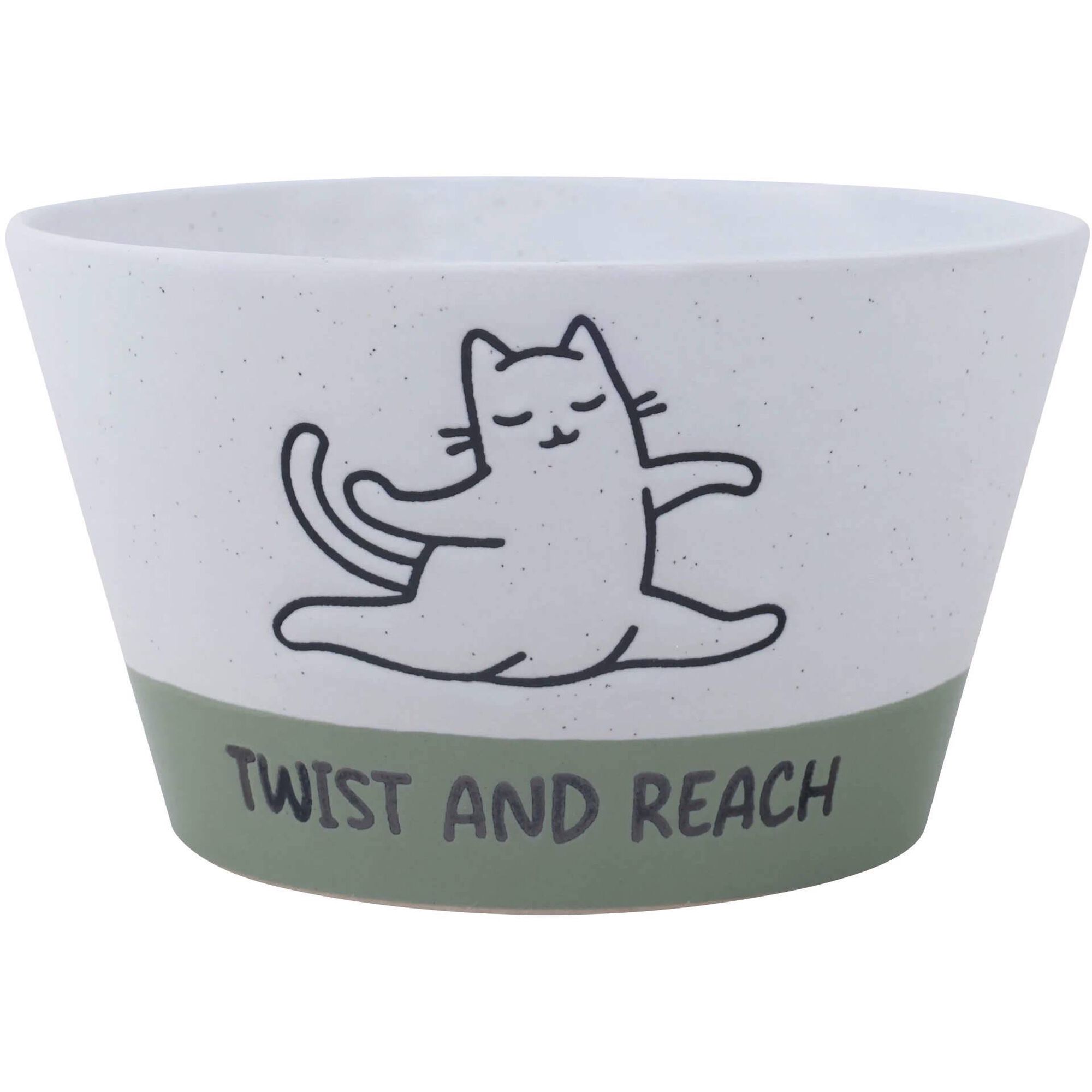 Ta&ccedil;a Gato 450ml Fundo Verde Kasa