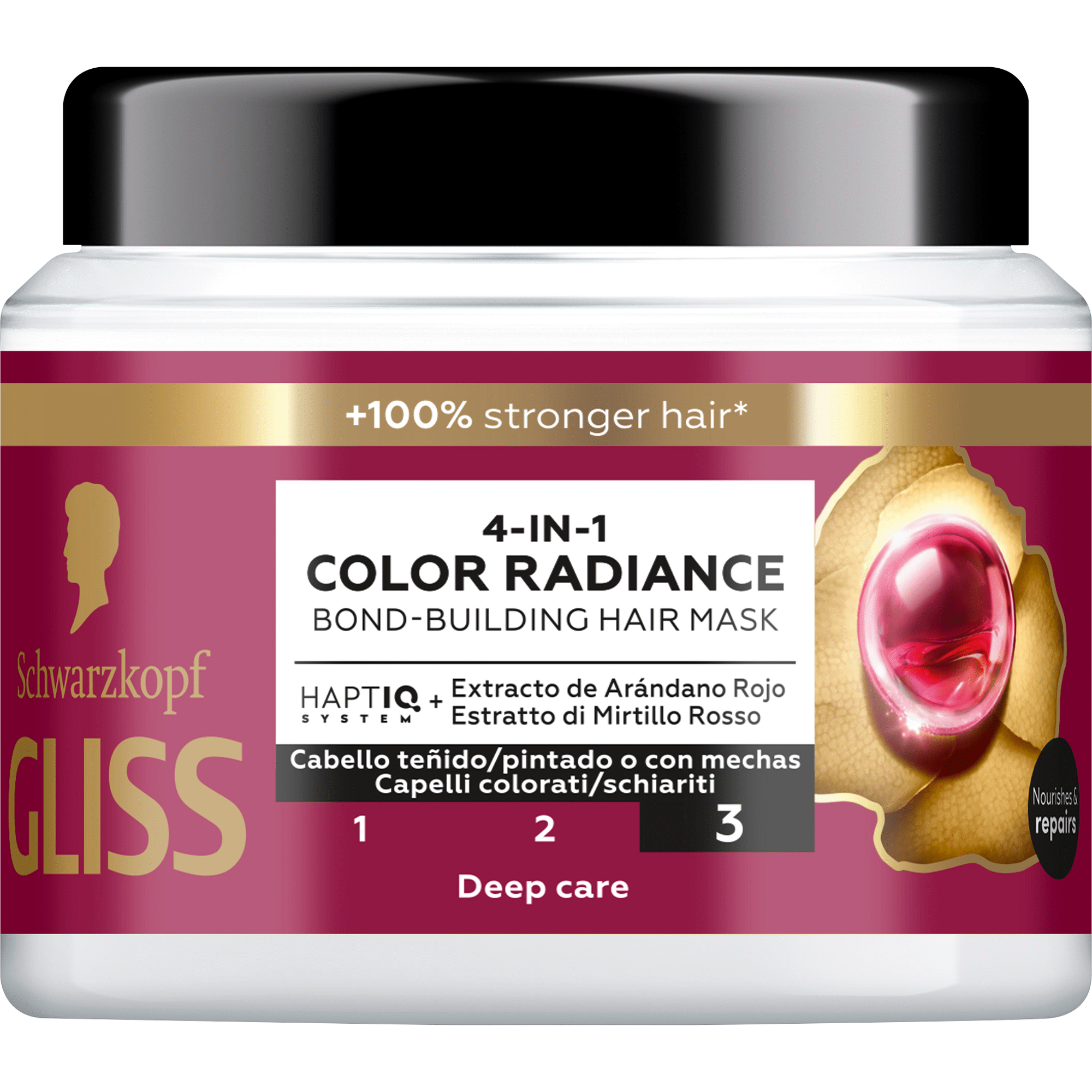 Máscara Cabelo Gliss Color Radiance 4 em 1