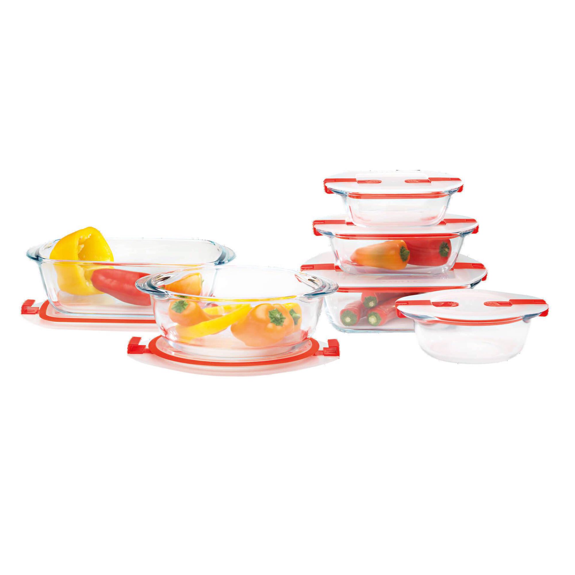 Caixa Herm&eacute;tica Vidro 1L Cook&Heat Pyrex