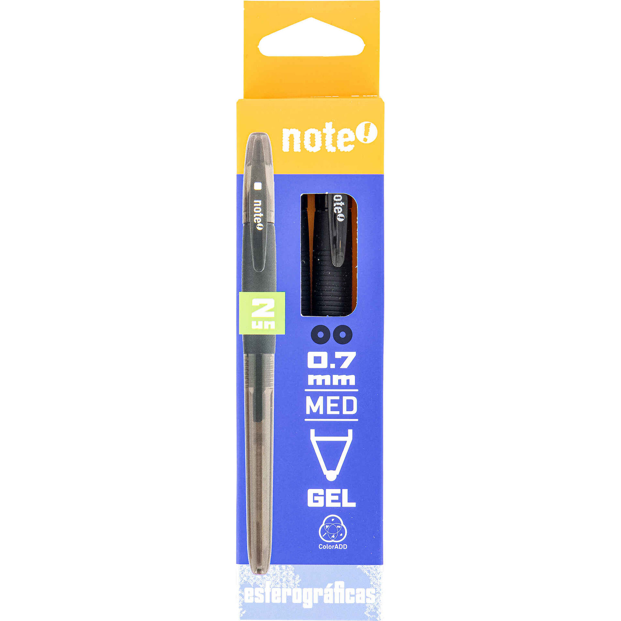 Conjunto 2 Canetas de Tinta Gel Preta Note!