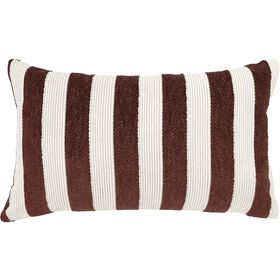 Almofada 50x30cm Riscas Largas Castanhas Kasa