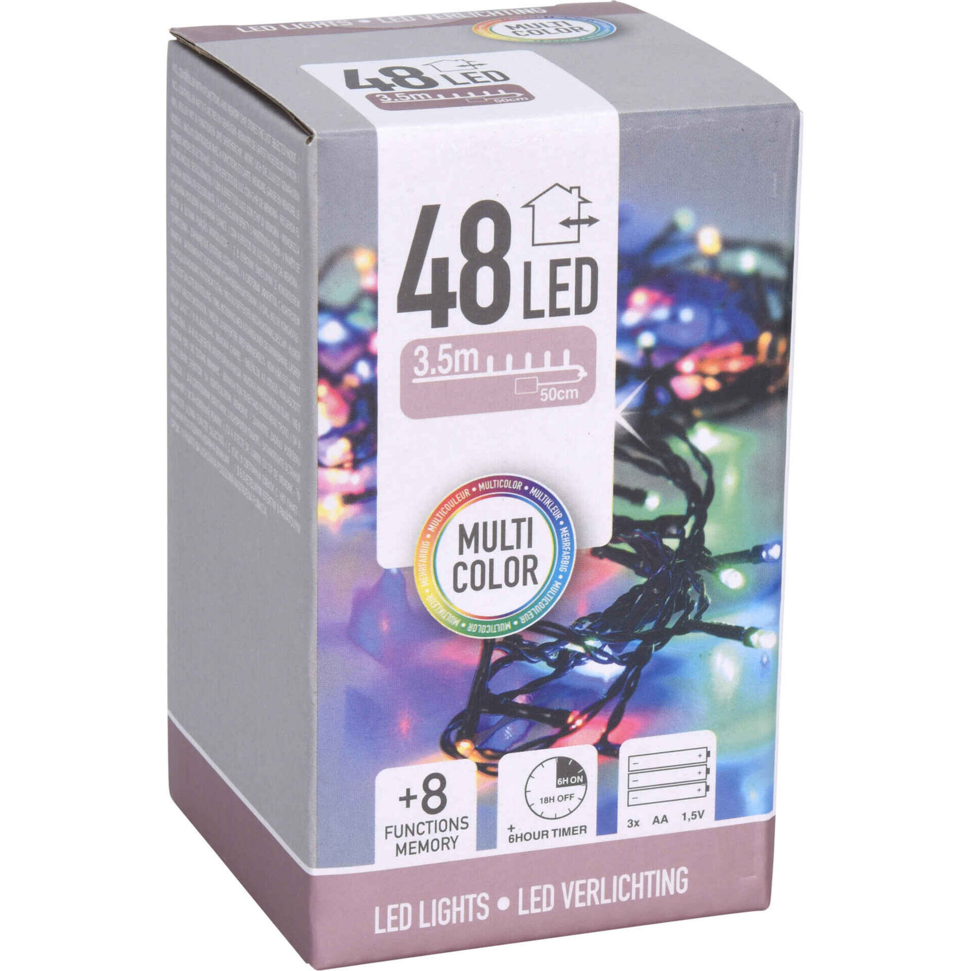 Conjunto 48 Luzes Led Coloridas 8 Fun&ccedil;&otilde;es