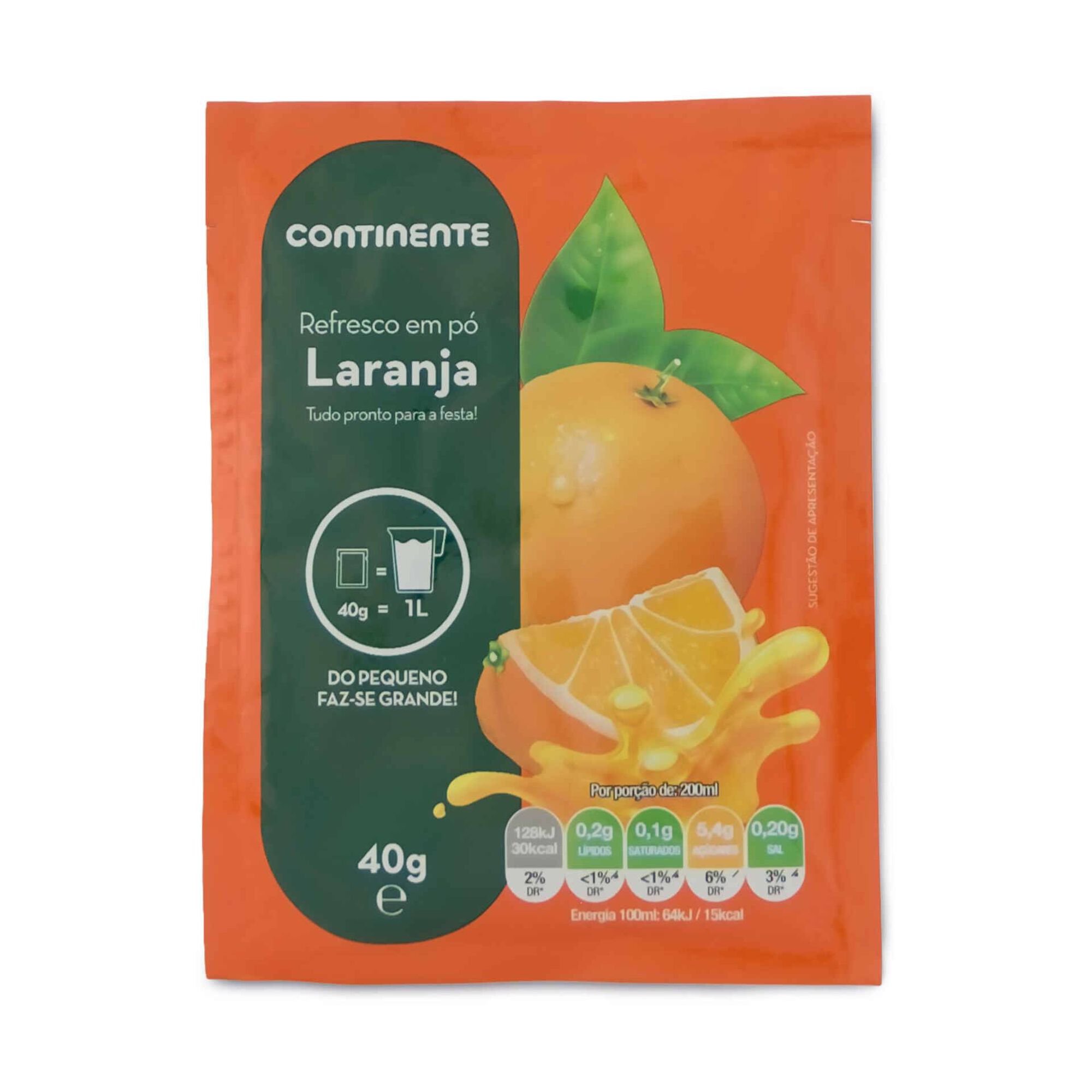 Refresco em Pó Laranja