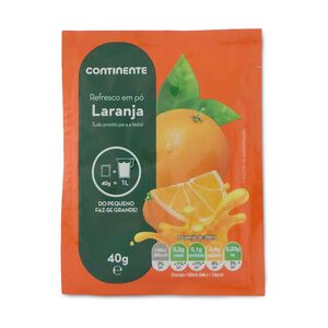 Refresco em Pó Laranja Continente