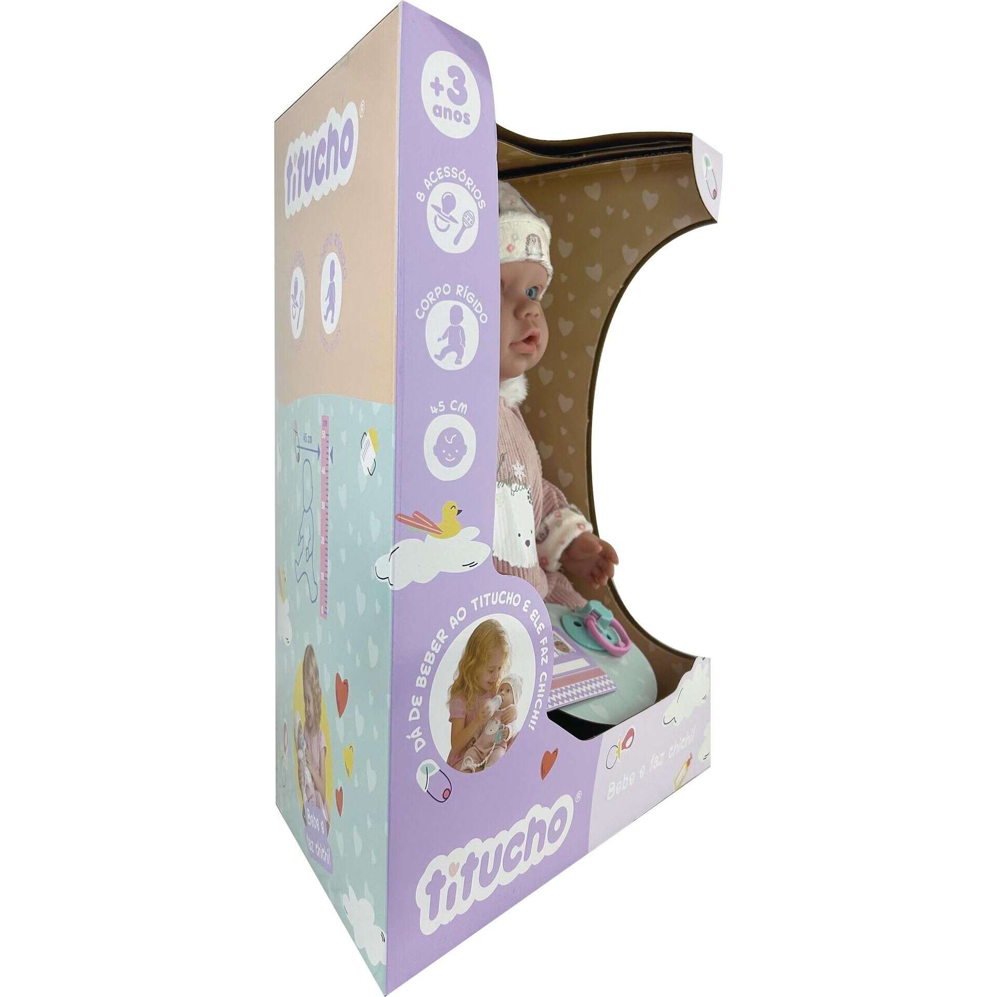 Zoko Titucho - Beb&eacute; 45cm Bebe e Faz Chichi