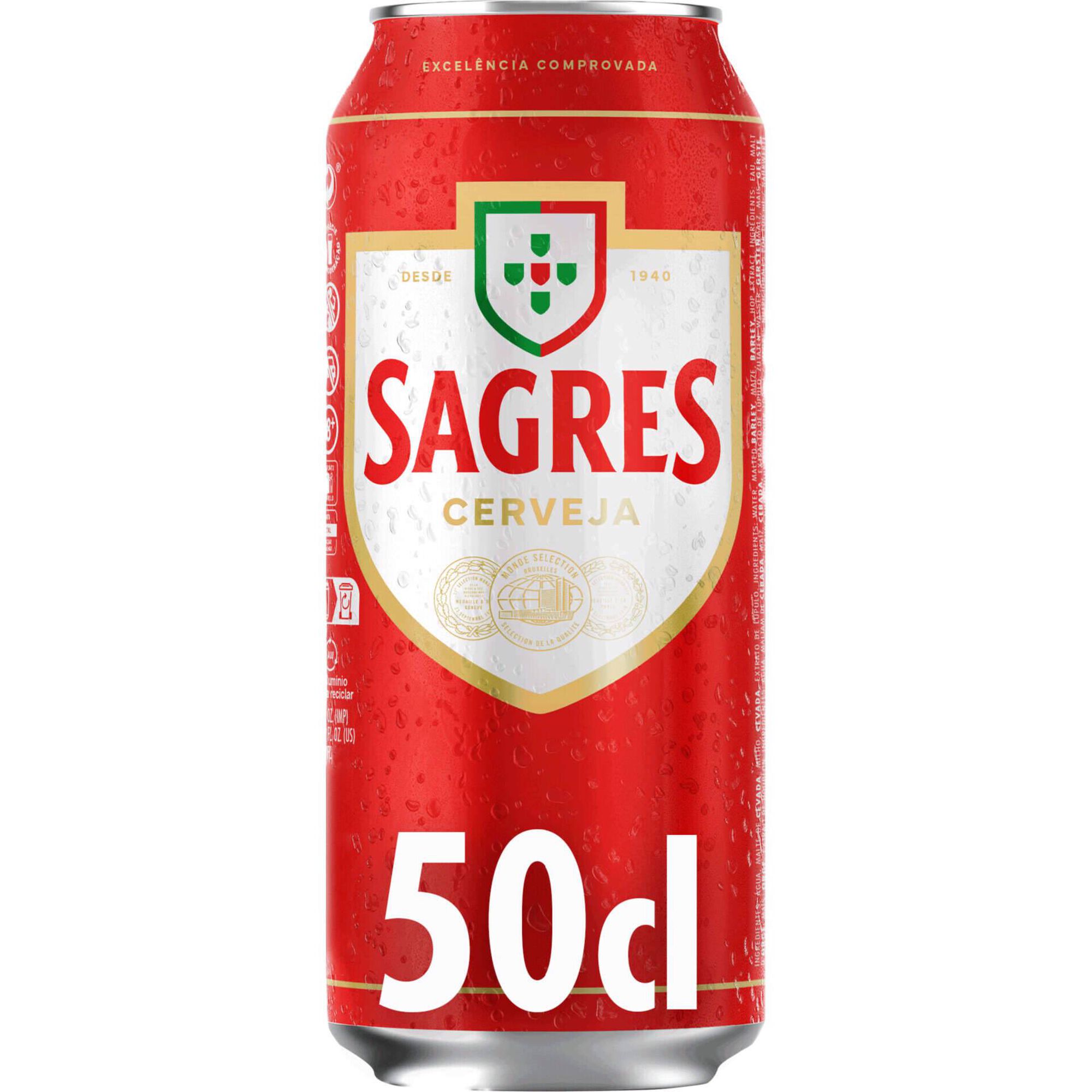 Cerveja em Lata com &Aacute;lcool Sagres