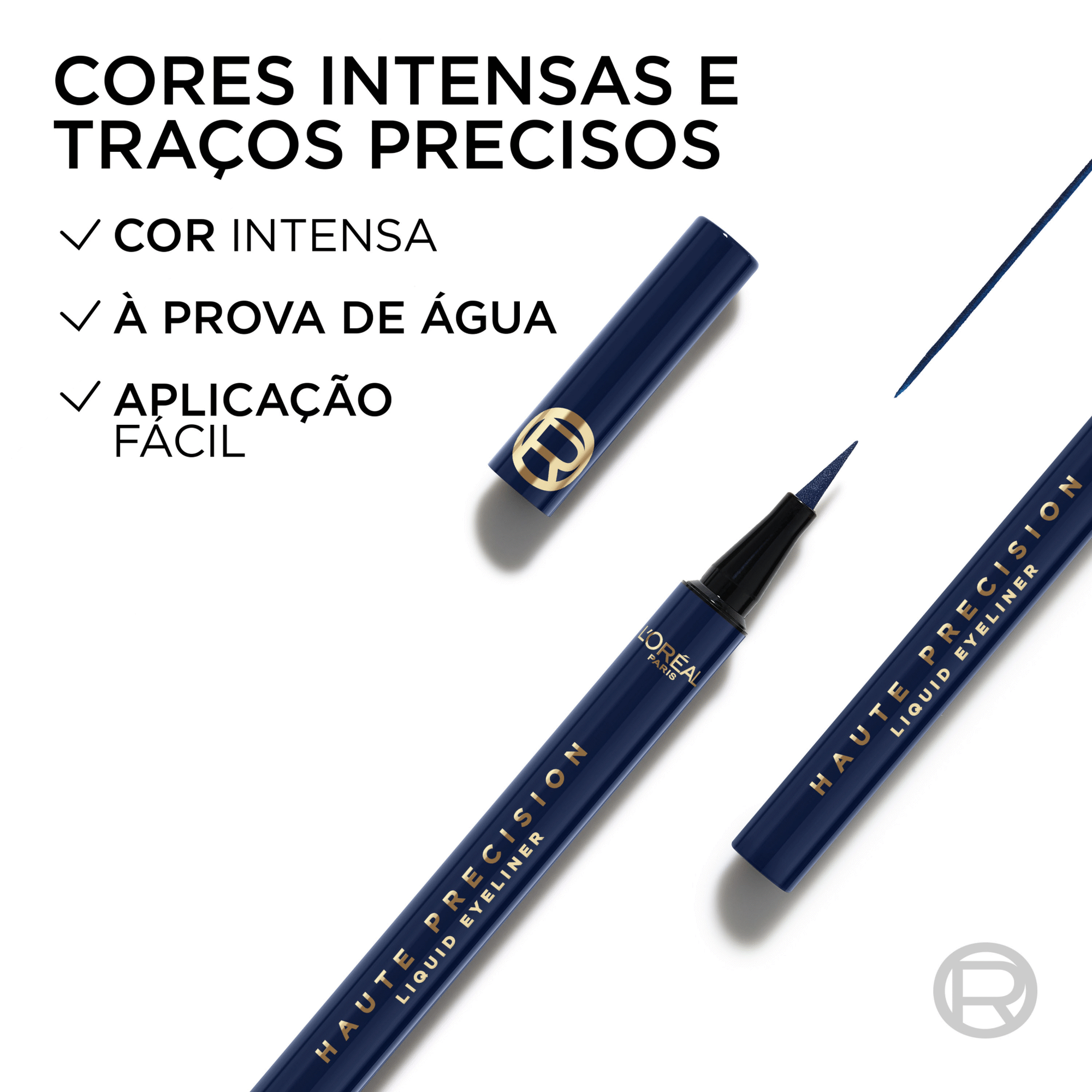 Eyeliner L&iacute;quido Haute Precision Blue Suede L'Or&eacute;al Paris