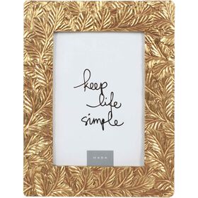 Moldura 13x18cm Dourada Folhas Kasa