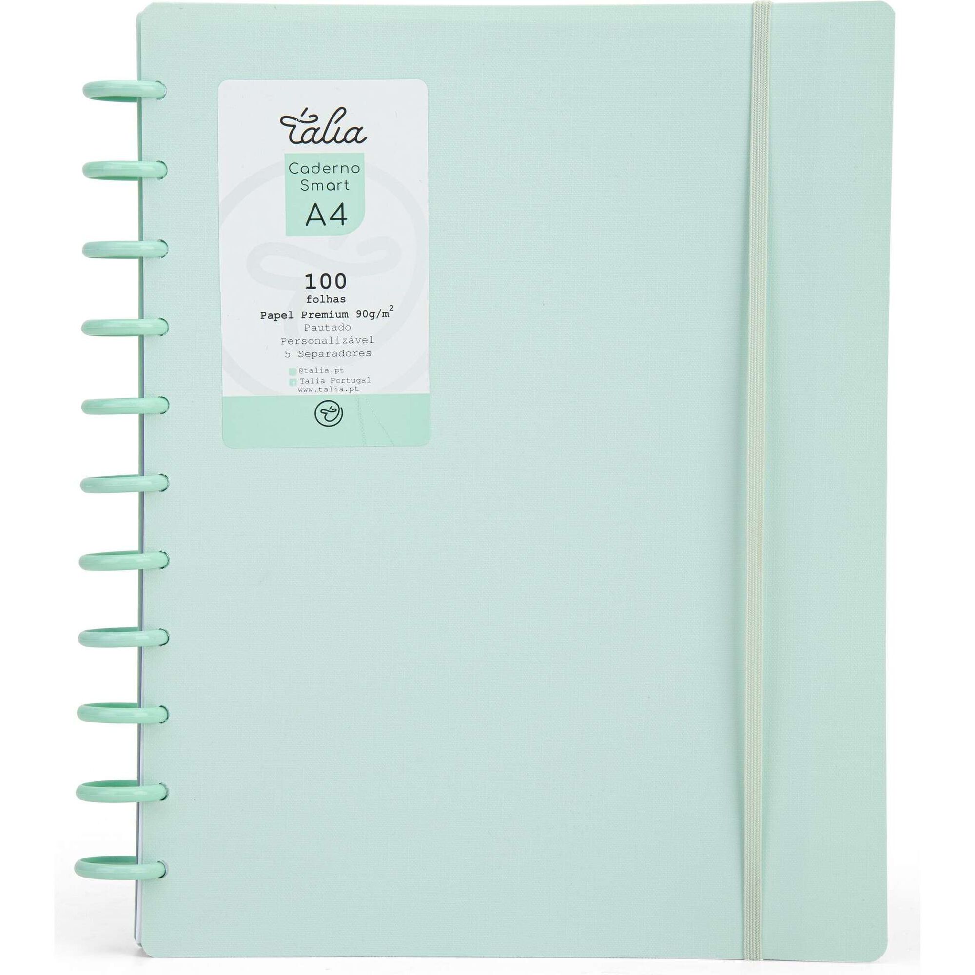 Caderno Smart Espiral A4 Pautado Azul