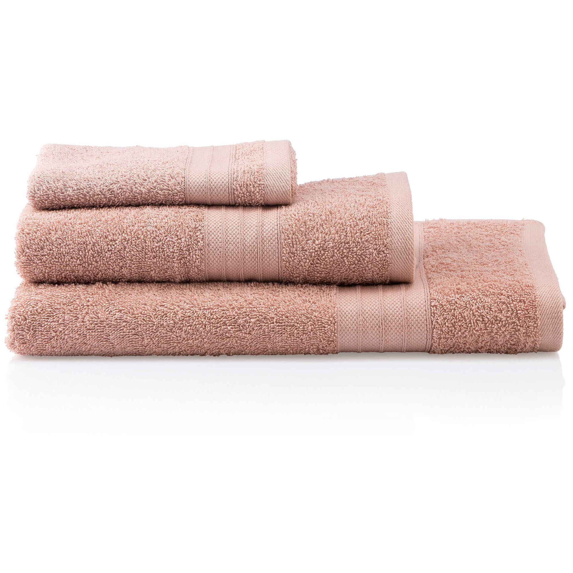 Toalha Mãos Algodão 100x50cm Suave Rosa