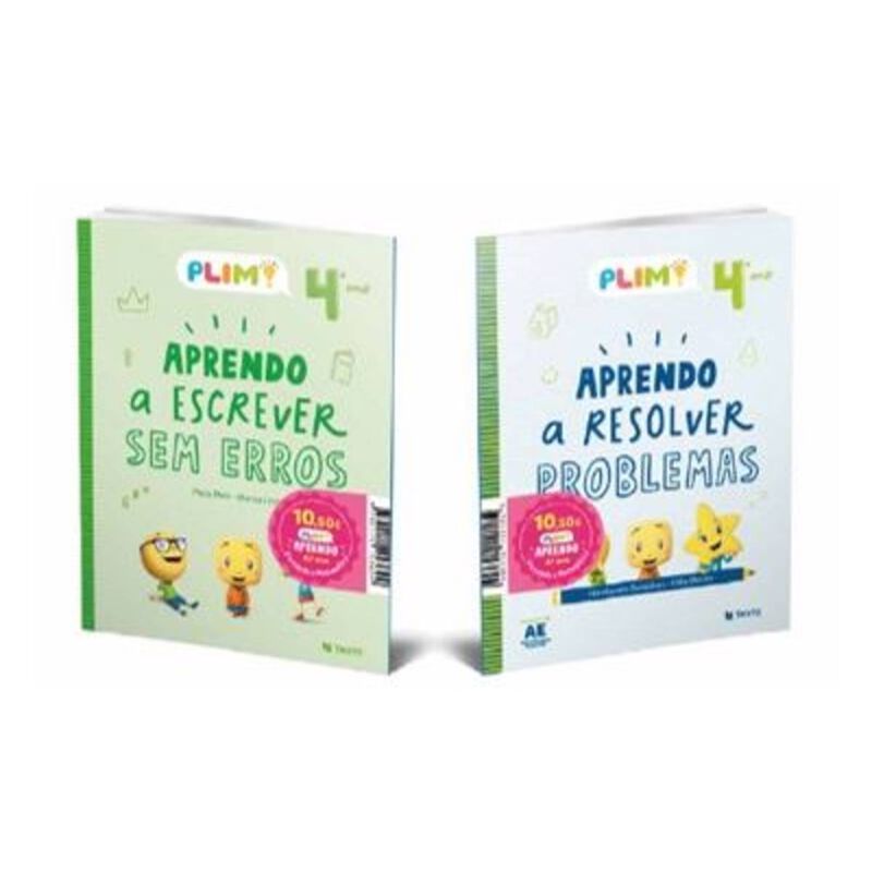 Pack Plim! Aprendo a Escrever Sem Erros | Aprendo a Resolver Problemas 4.º Ano de Henriqueta Gonçalves, Célia Mestre, Paula Melo e Marisa Costa