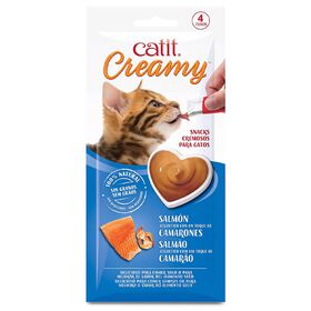 Pur&eacute; para Gato Salm&atilde;o e Gambas Creamy Catit