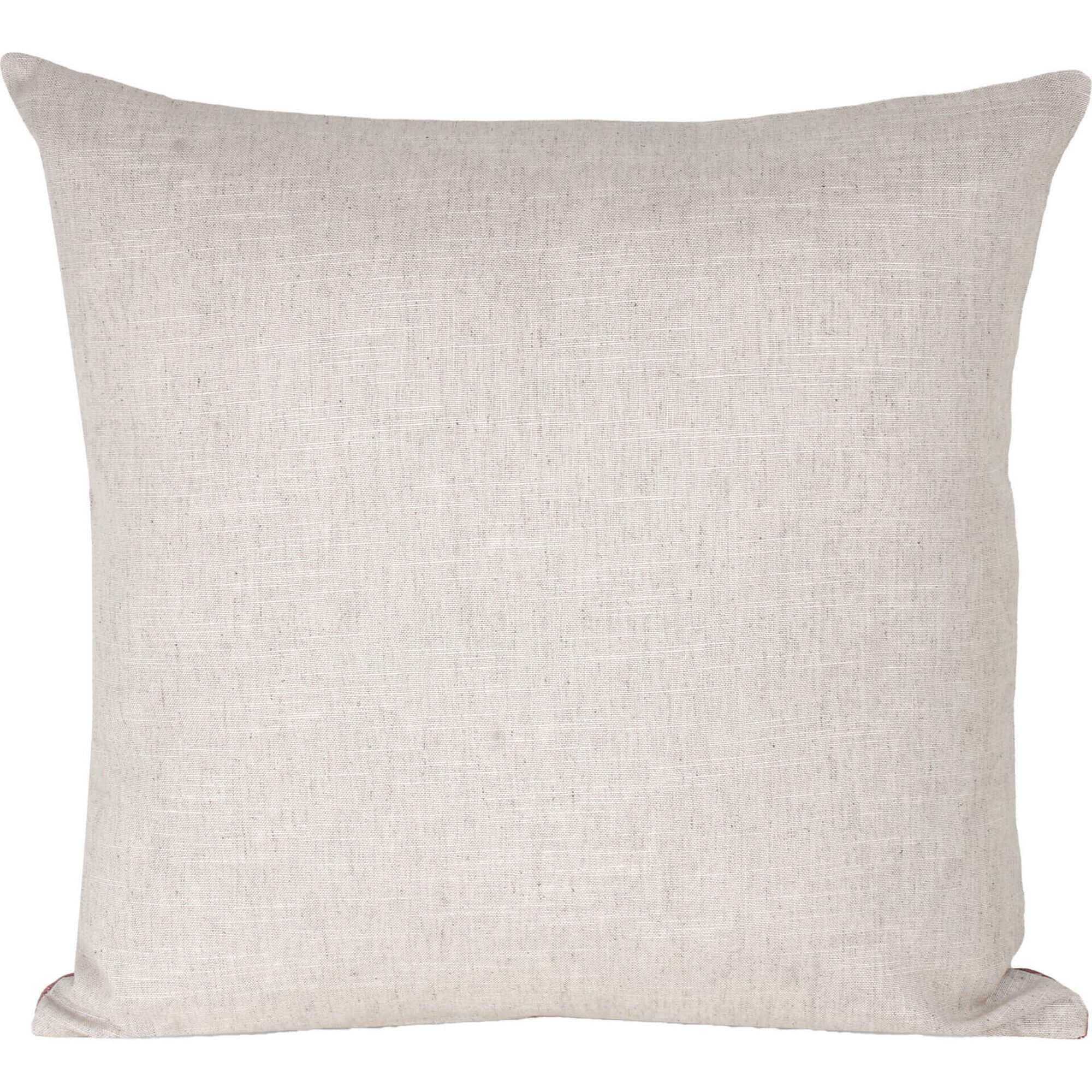 Almofada 45x45cm Flores Amarela com Rebordo Rosa