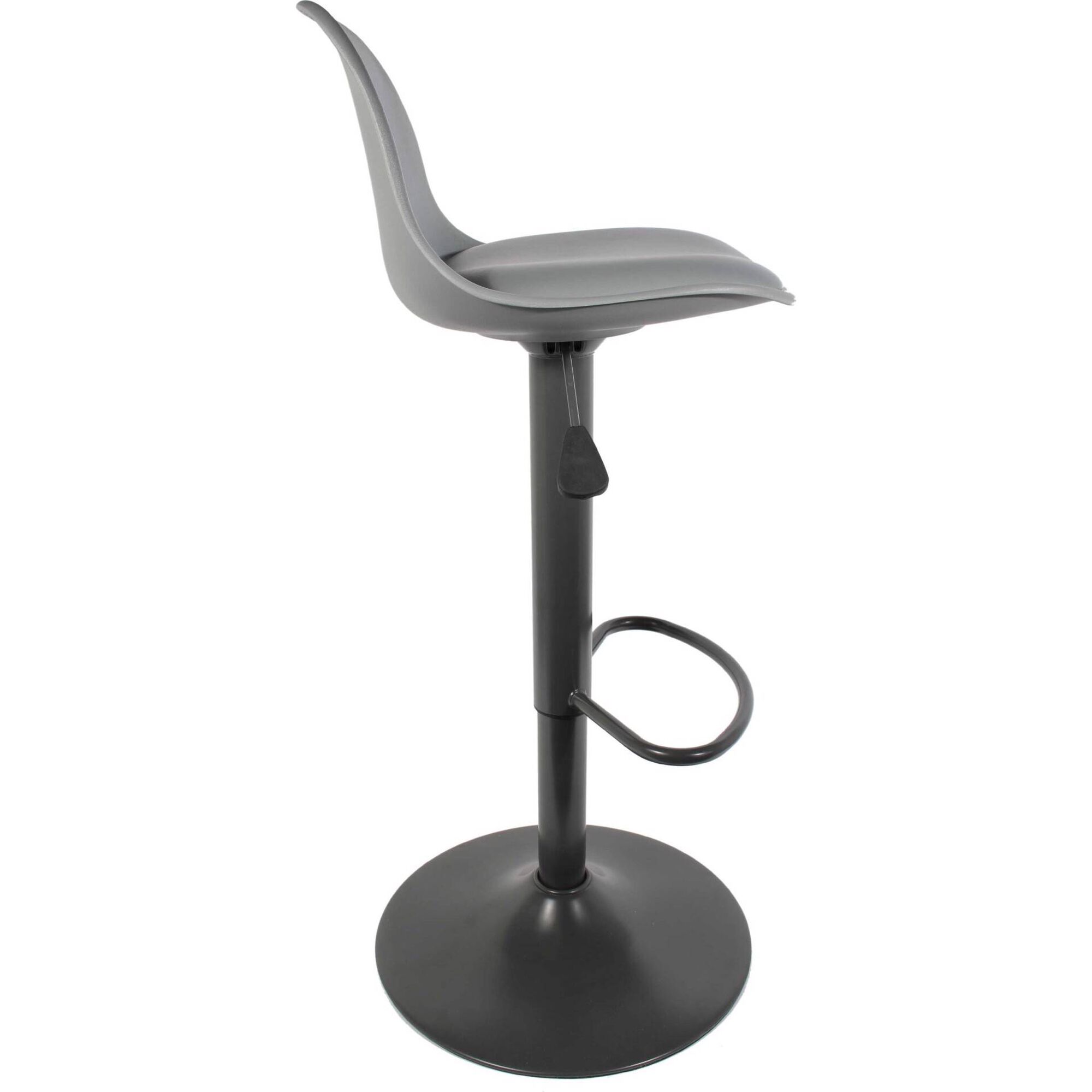 Conjunto de 2 Bancos Altos Acolchoados Cinza Isak