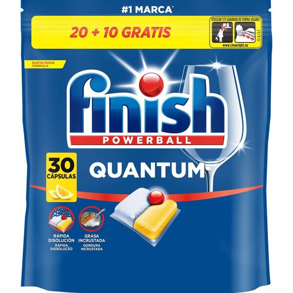 Detergente Máquina Loiça Pastilhas Quantum Finish