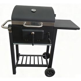 Barbecue Carv&atilde;o 2 Grelhas 93x43x95cm Preto Texas BBQ Collection