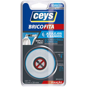 Fita Dupla Face Azul para WC 19mmx1,5mts Ceys