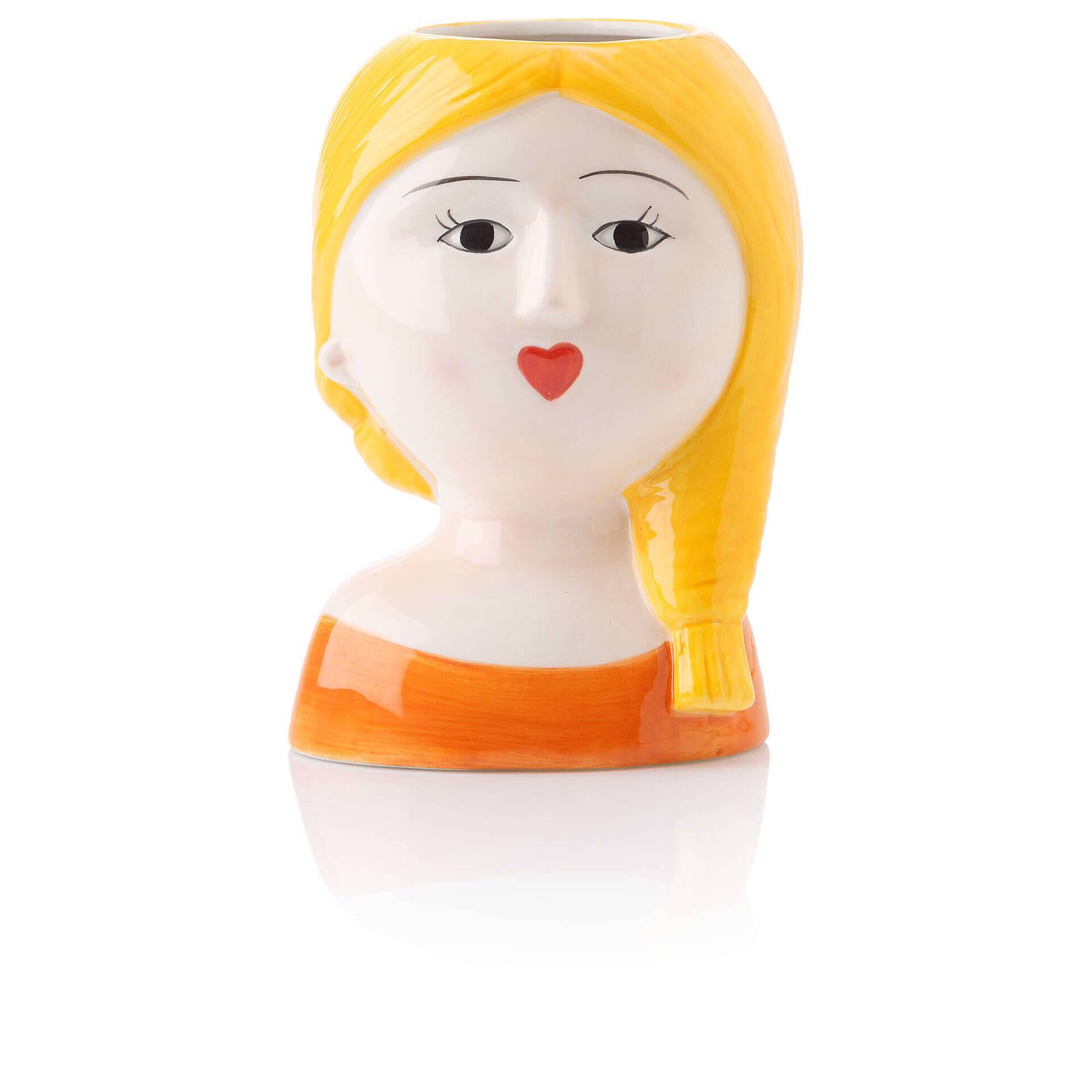 Jarra 12,8x13,5x20cm Mulher Cabelo Amarelo