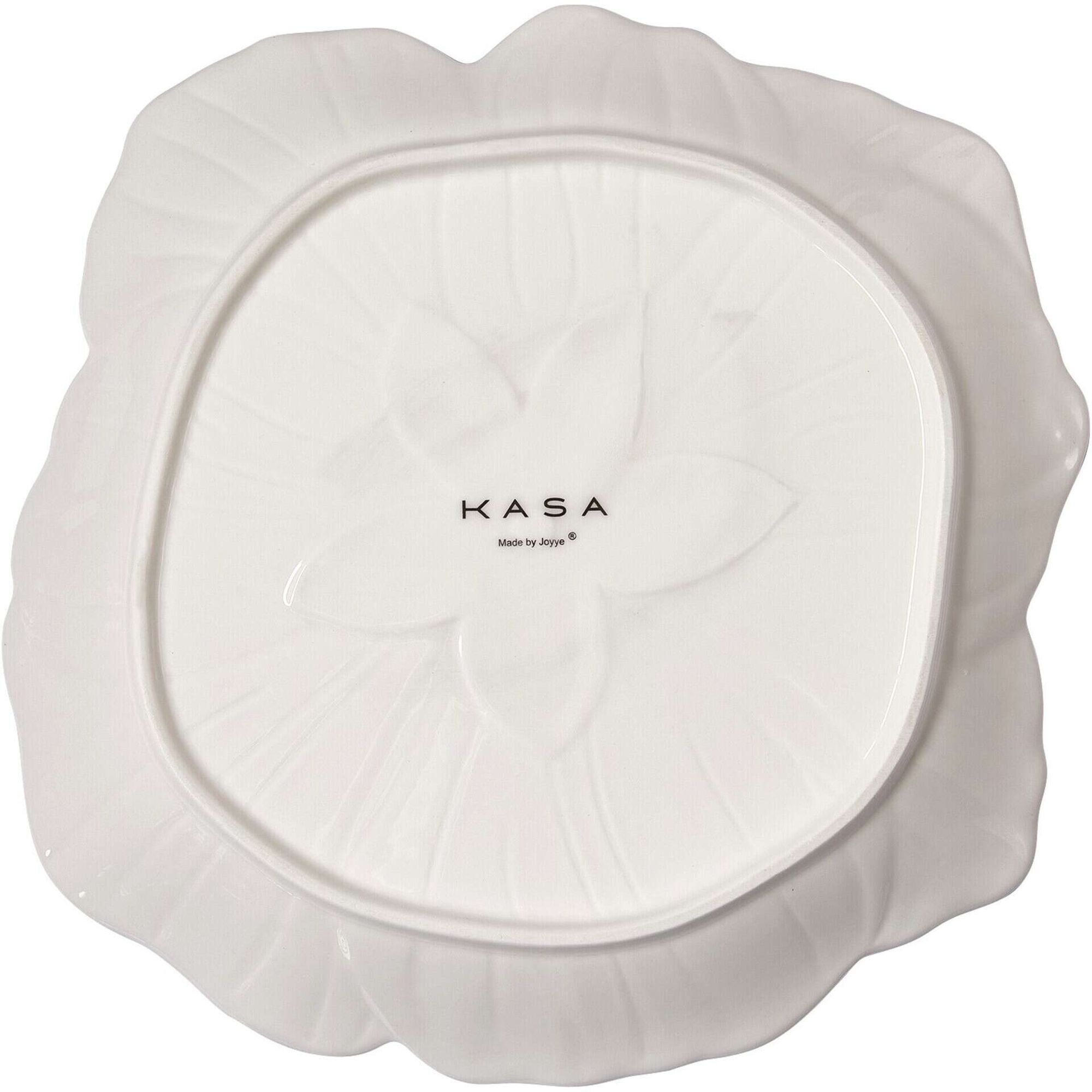 Prato Flor Rosa com Centro Amarelo Kasa