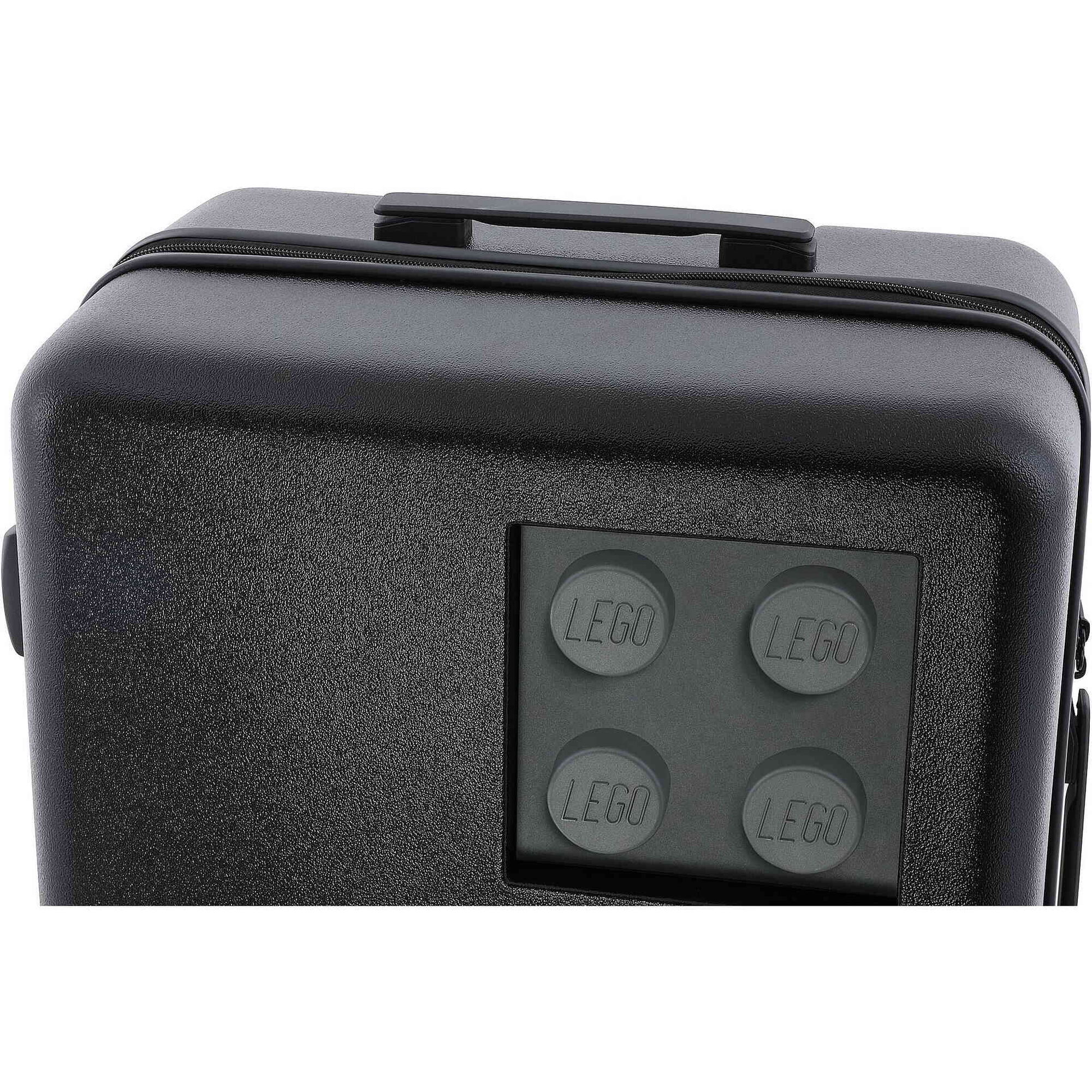 Mala de Viagem Grande 4 Rodas Preto e Cinza Brick