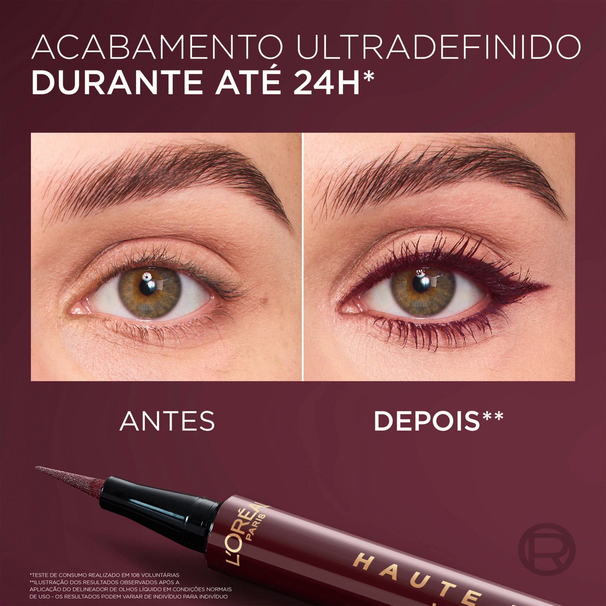 Eyeliner L&iacute;quido Haute Precision Graphite Satin L'Or&eacute;al Paris