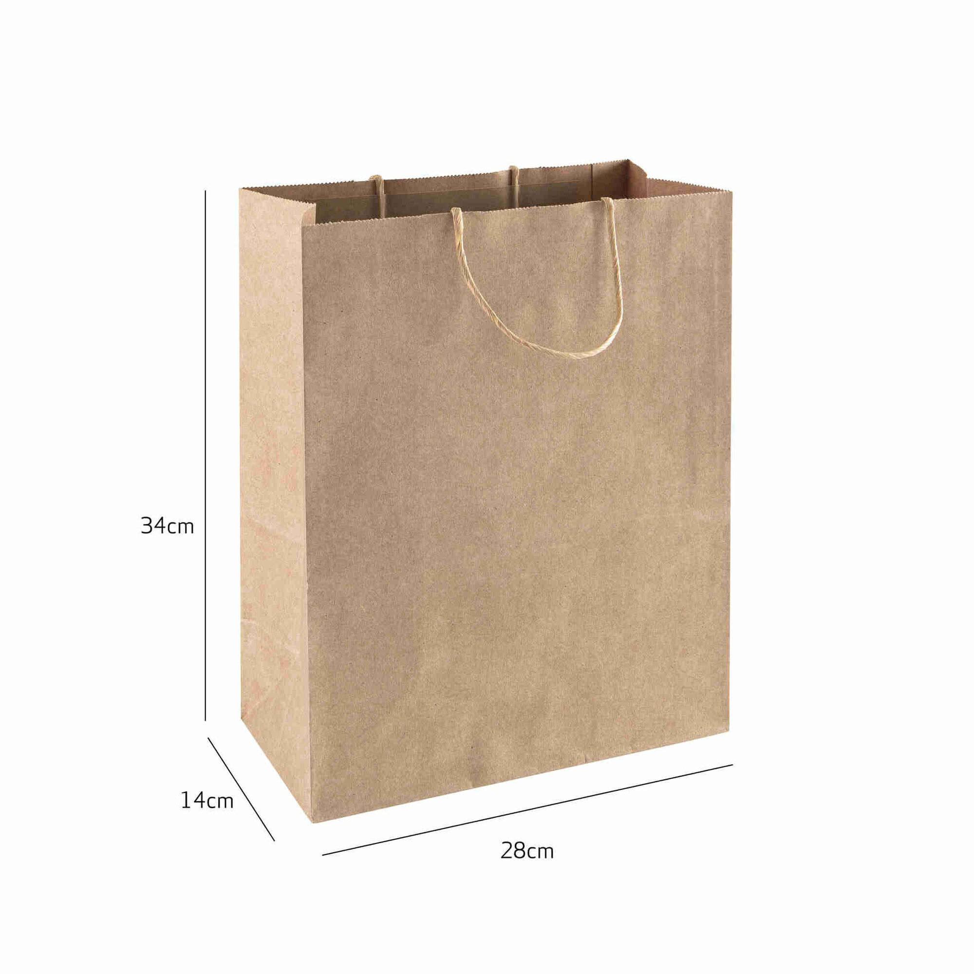 Saco para Presentes Papel Kraft M