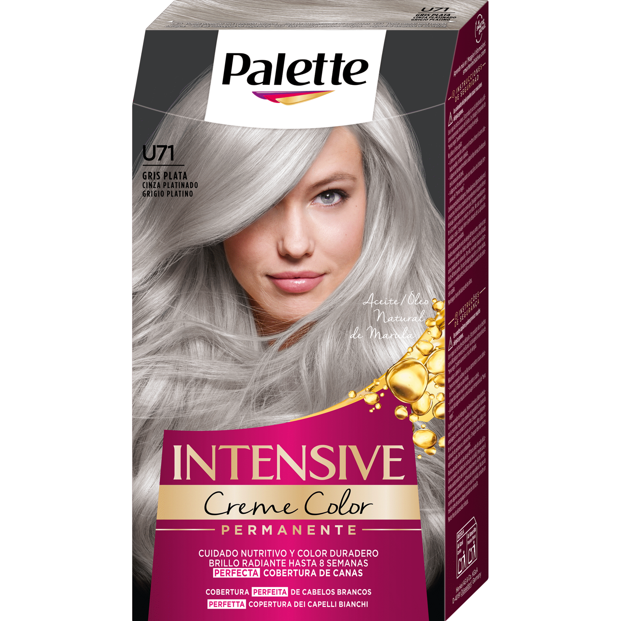 Colora&ccedil;&atilde;o Permanente Intensive Cinza Platinado U71 Schwarzkopf Palette