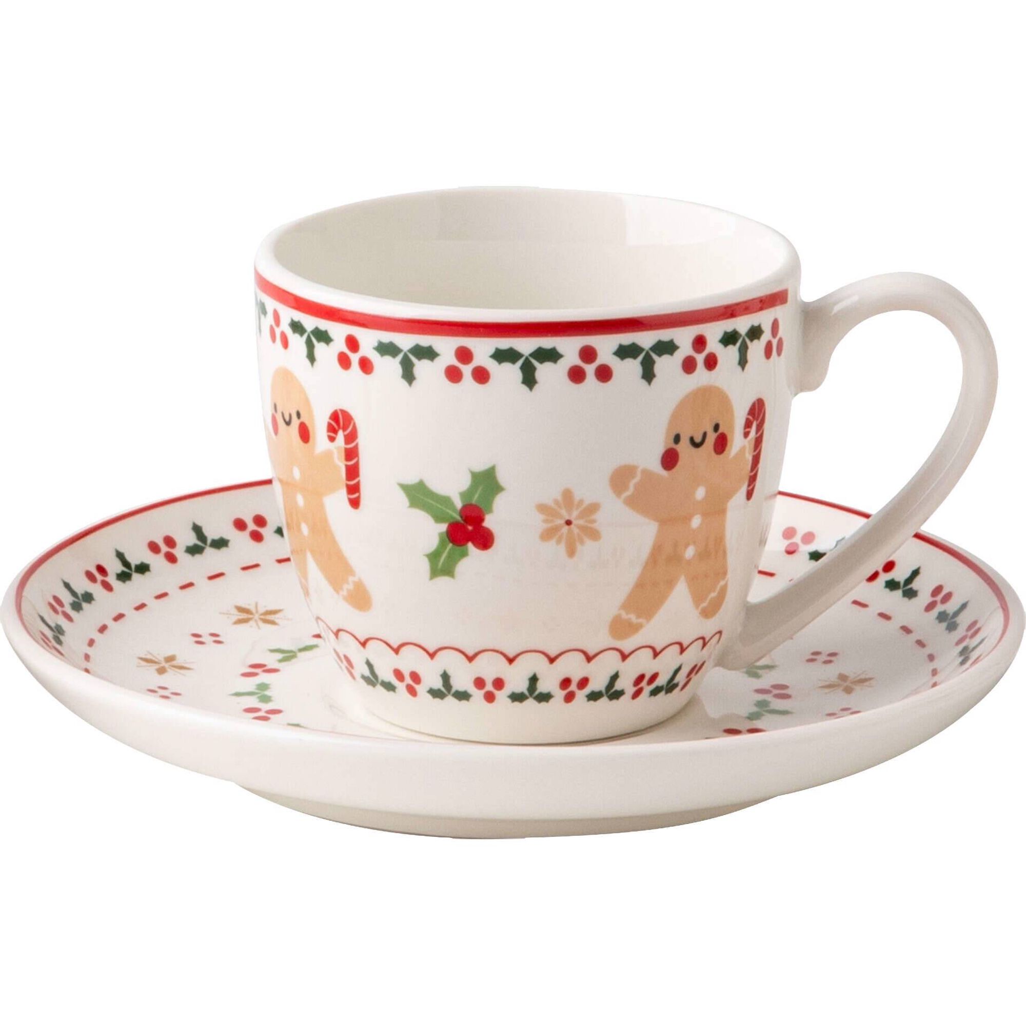 Conjunto 4 Chávenas Café 80ml Motivos Natal