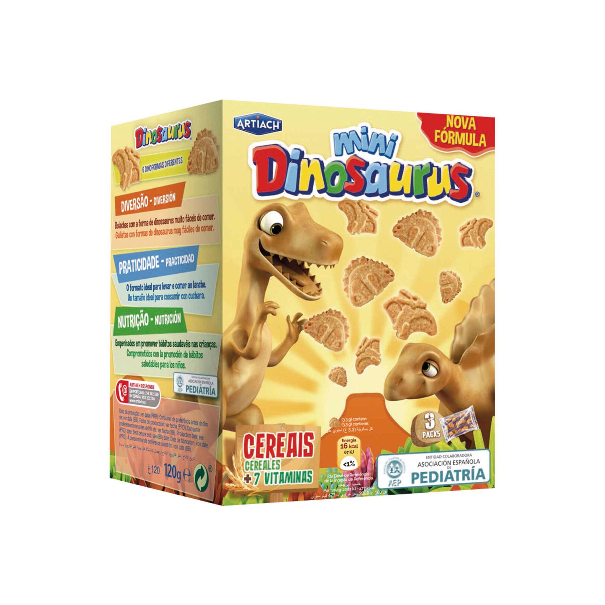 Bolachas Mini Dinossauros Cereais