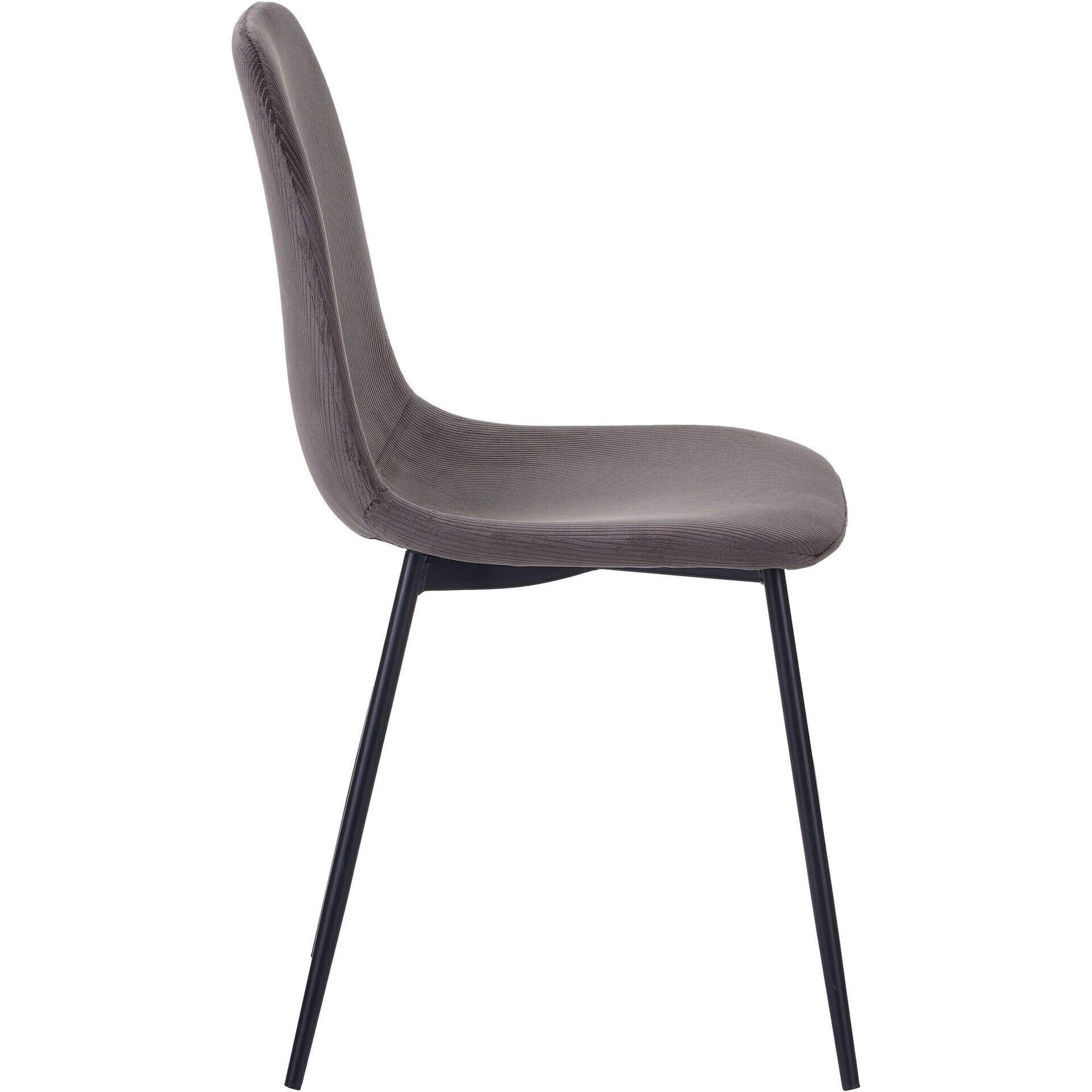 Cadeira Estofada Velvet Castanho Kasa