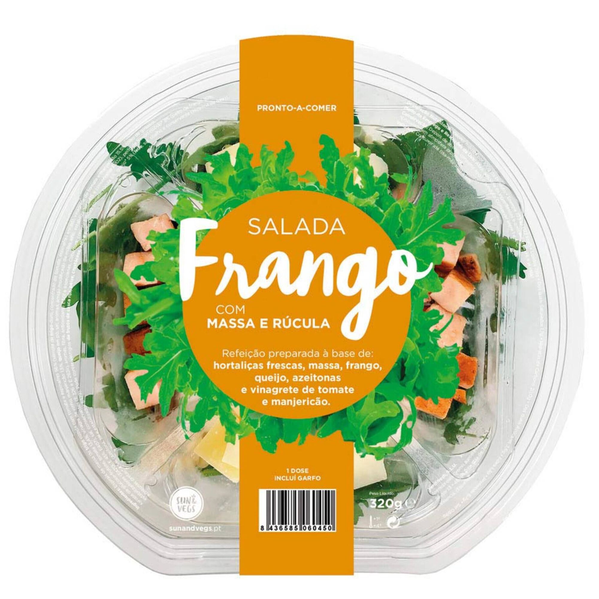 Salada de Frango com Massa e Rúcula