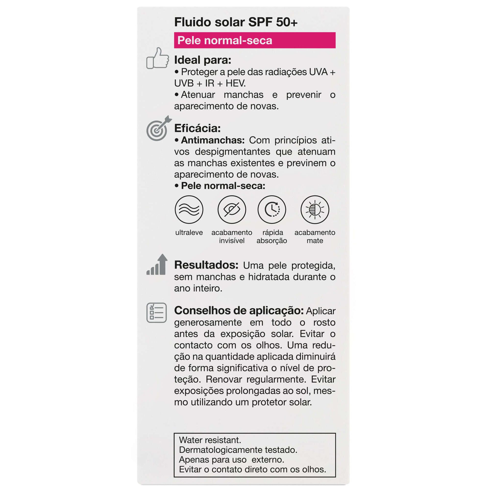 Protetor Solar Anti-manchas FPS 50+