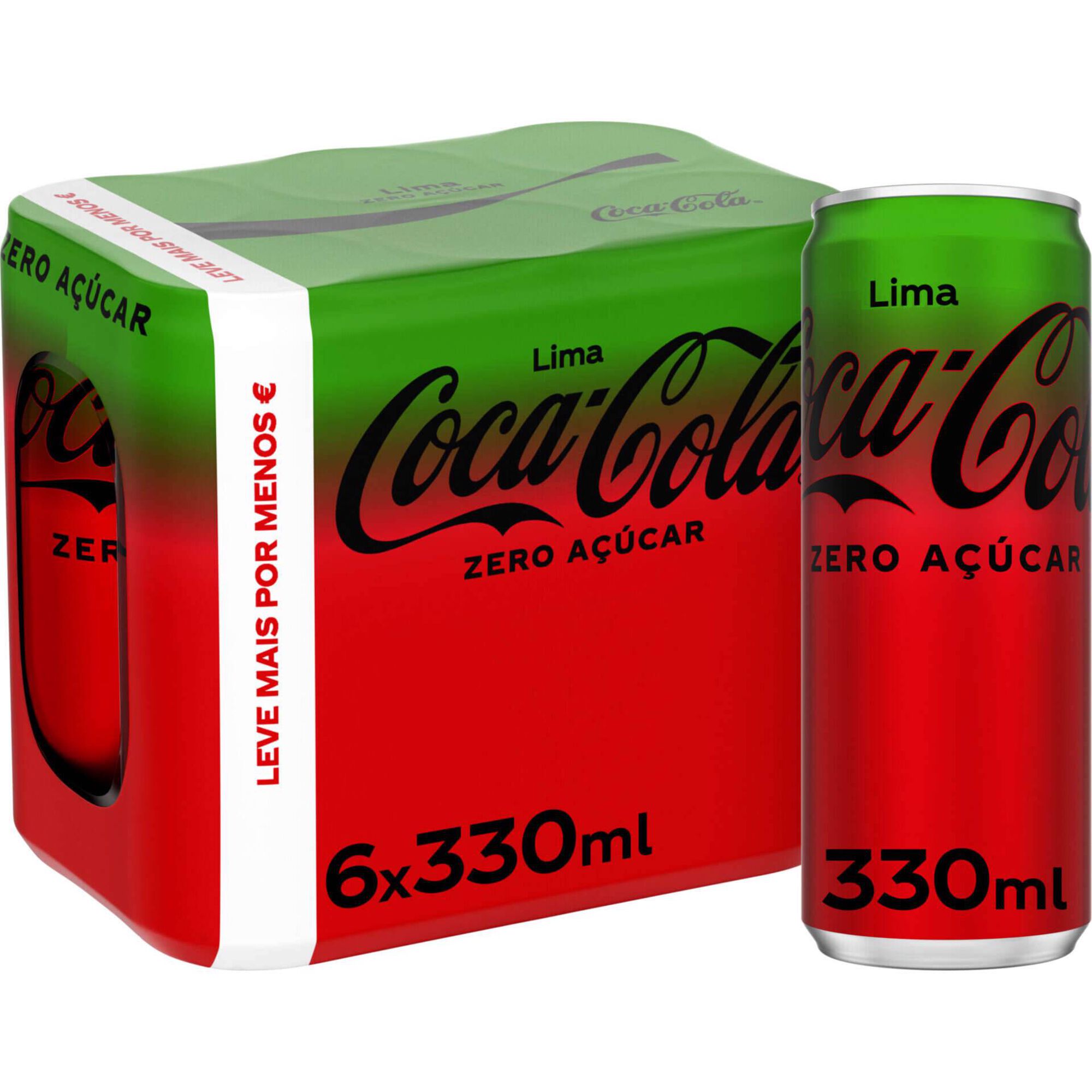 Refrigerante com G&aacute;s Cola Zero Lima Coca-Cola