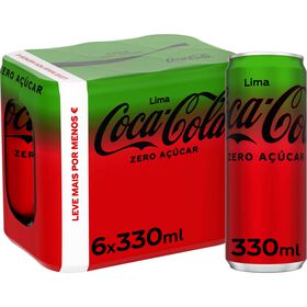 Refrigerante com G&aacute;s Cola Zero Lima Coca-Cola
