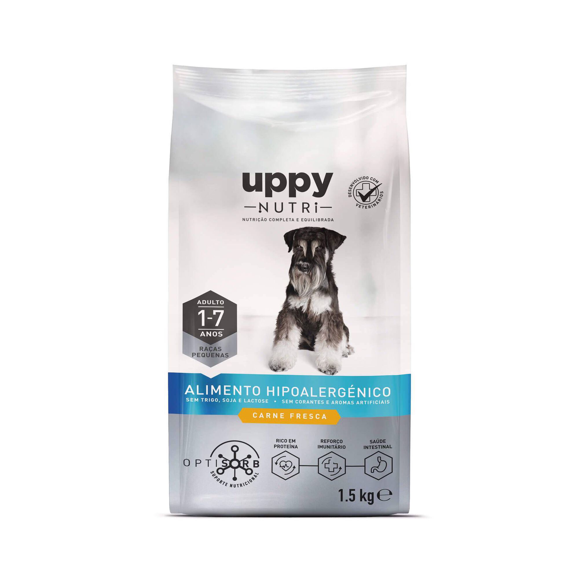 Ra&ccedil;&atilde;o para C&atilde;o Adulto Hipoalerg&eacute;nica Ra&ccedil;as Pequenas Frango Uppy Nutri